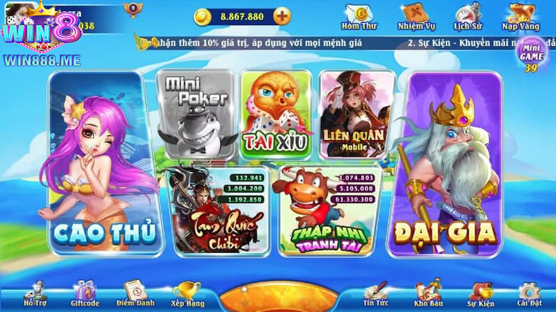 Sở Hữu Kho Mini Game Trong Bắn Cá Vua Hải Tặc